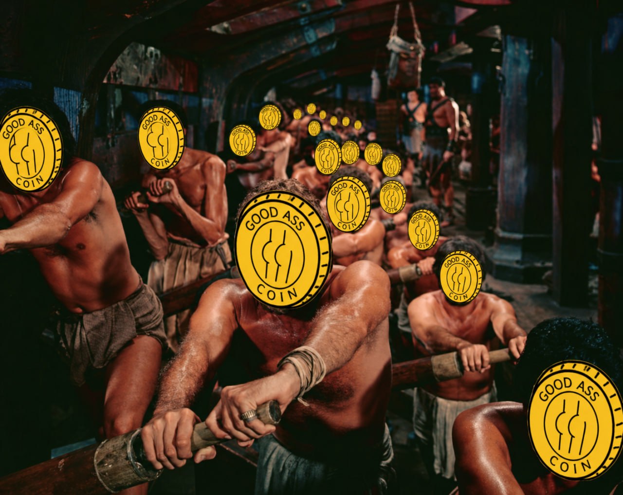 Good Ass Coin galley slaves meme